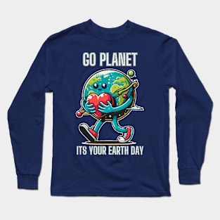 Cute Go Planet Its Your Earth Day 2024 Long Sleeve T-Shirt